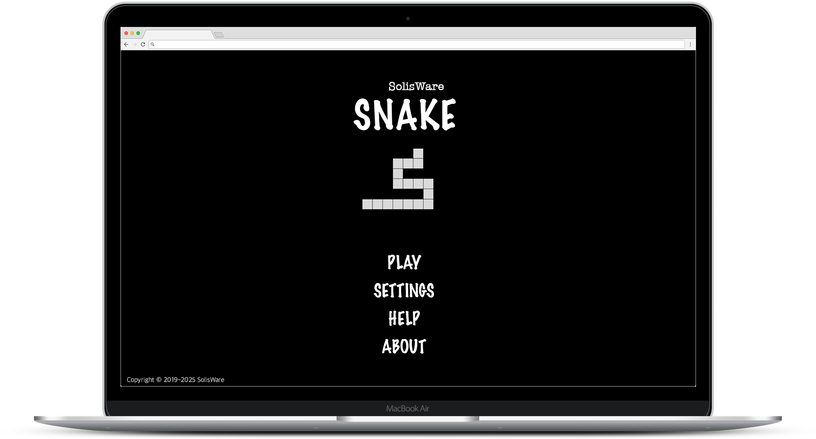 SolisWare Snake Main Menu